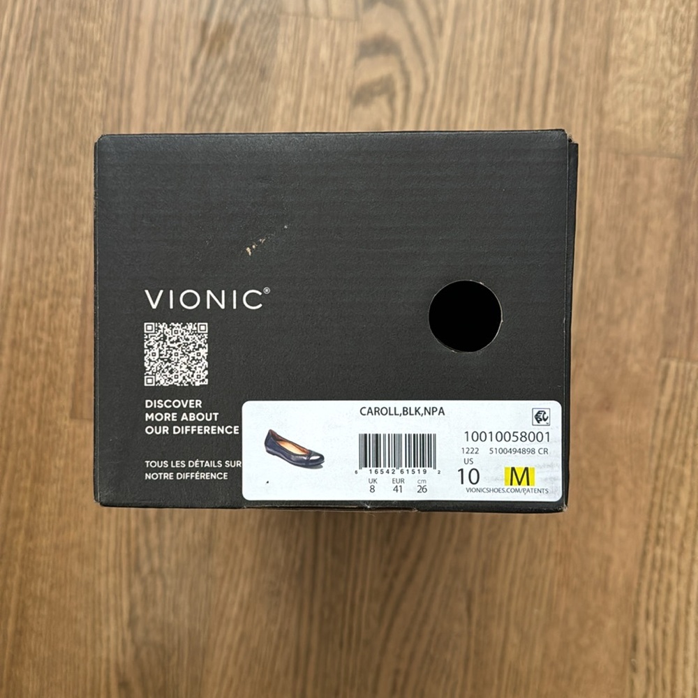 Vionic Caroll Black Napa Flat Size 10 SOLD OUT - Picture 5 of 9